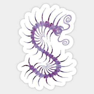 Electric Purple Centipede Sticker